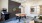 a game room with tables and chairs